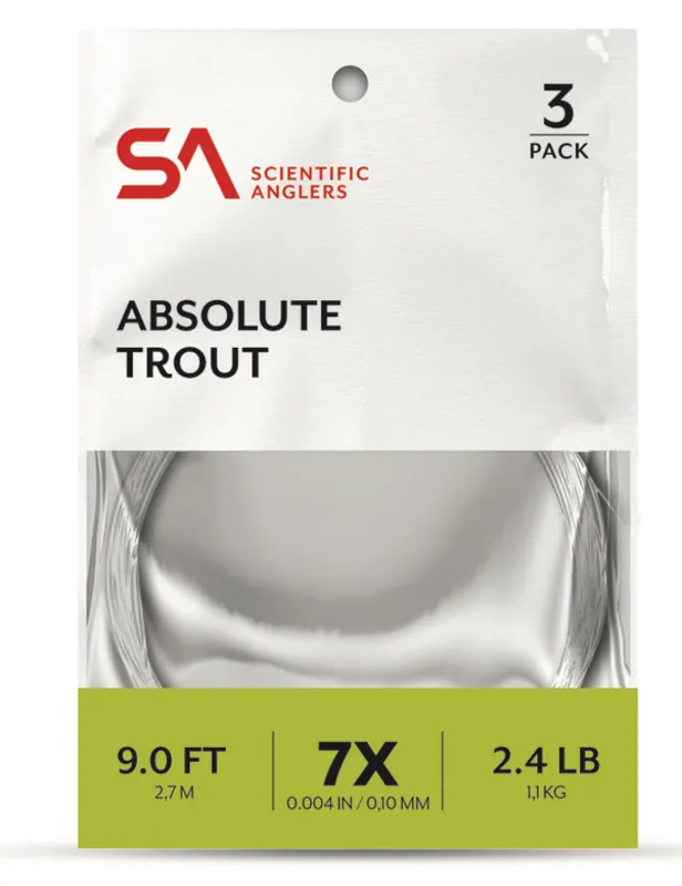 Scientific Anglers Absolute Trout Leader Vorfach 9ft. 3er Pack-