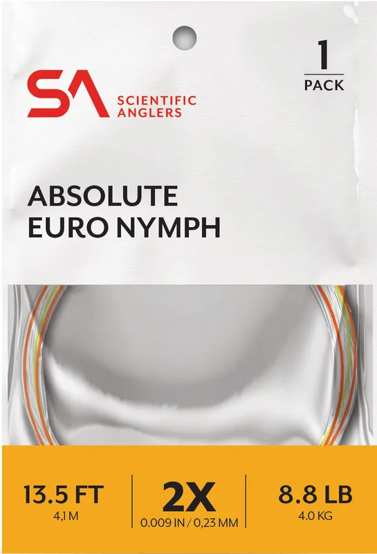 Scientific Anglers Absolute Euro Nymph Leader Sichthilfe/Sighter Vorfach 30 ft- 0,18 mm