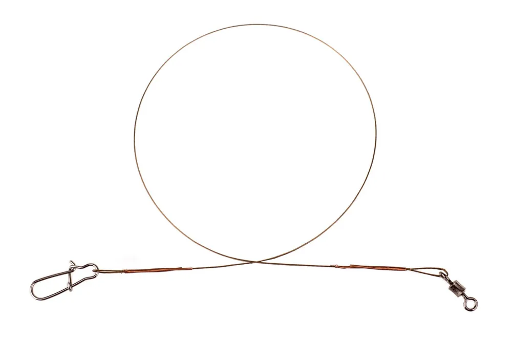 Profi-Blinker Stahlvorfach 1x7 mit Karabiner und Wirbel-
