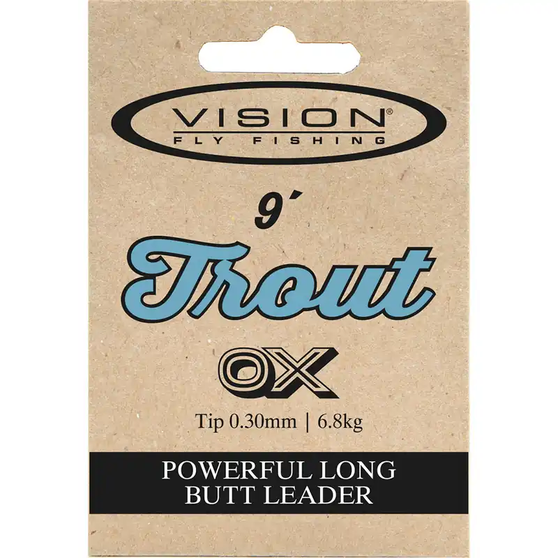 Vision Tapered Leader Trout 9 ft- 0 X