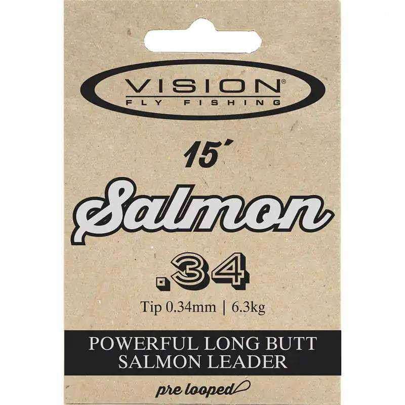 Vision Tapered Leader Salmon 15 ft- 0,34 mm