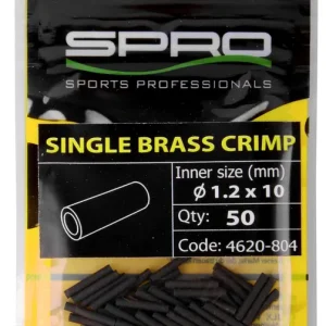 Spro Klemmhülse Einfach Matt Schwarz Matte Black Single Crimp- 1,2 x L10