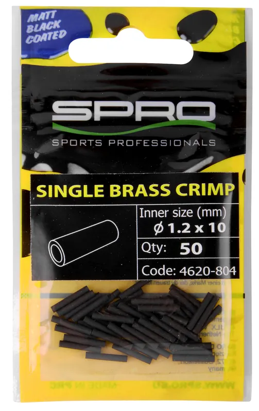Spro Klemmhülse Einfach Matt Schwarz Matte Black Single Crimp- 1,2 x L10
