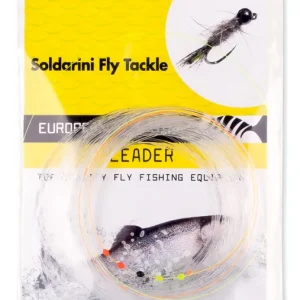 Soldarini Fly Tackle Euro Nymph UV-Leader 5 Drops 30 ft Tapered-