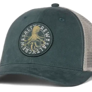 Salty Crew Tentacles Boys Retro Trucker Cap mid green cast blue-