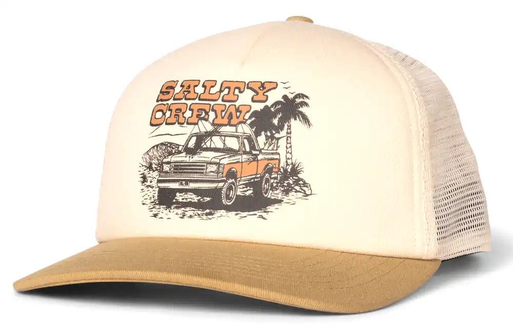 Salty Crew Good Times Boys Trucker Cap off white khaki-