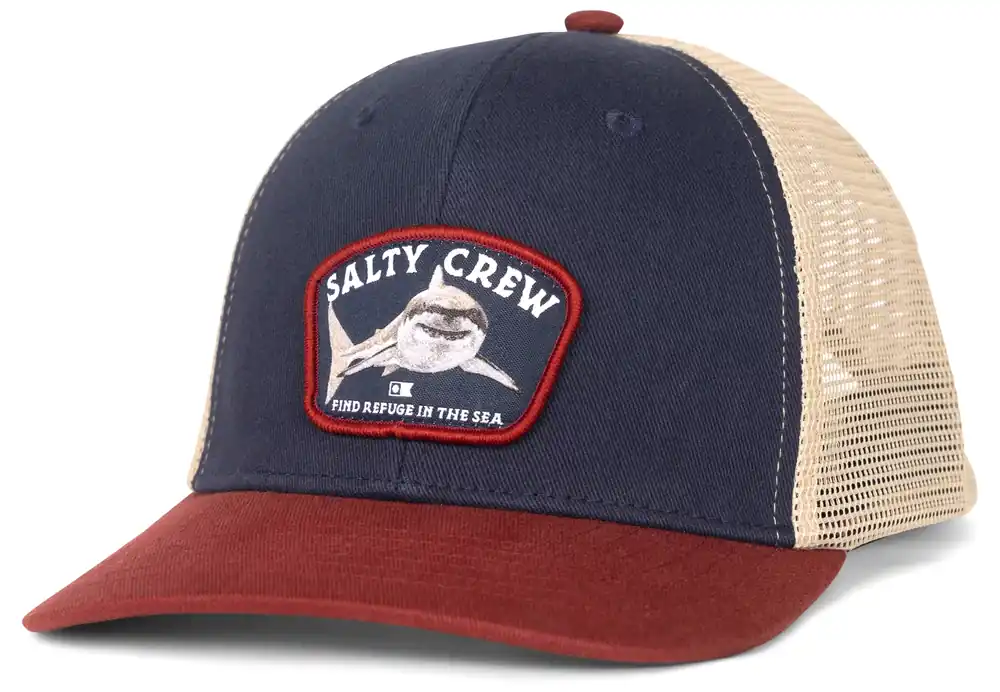 Salty Crew Lurking Boys Trucker Cap navy red-