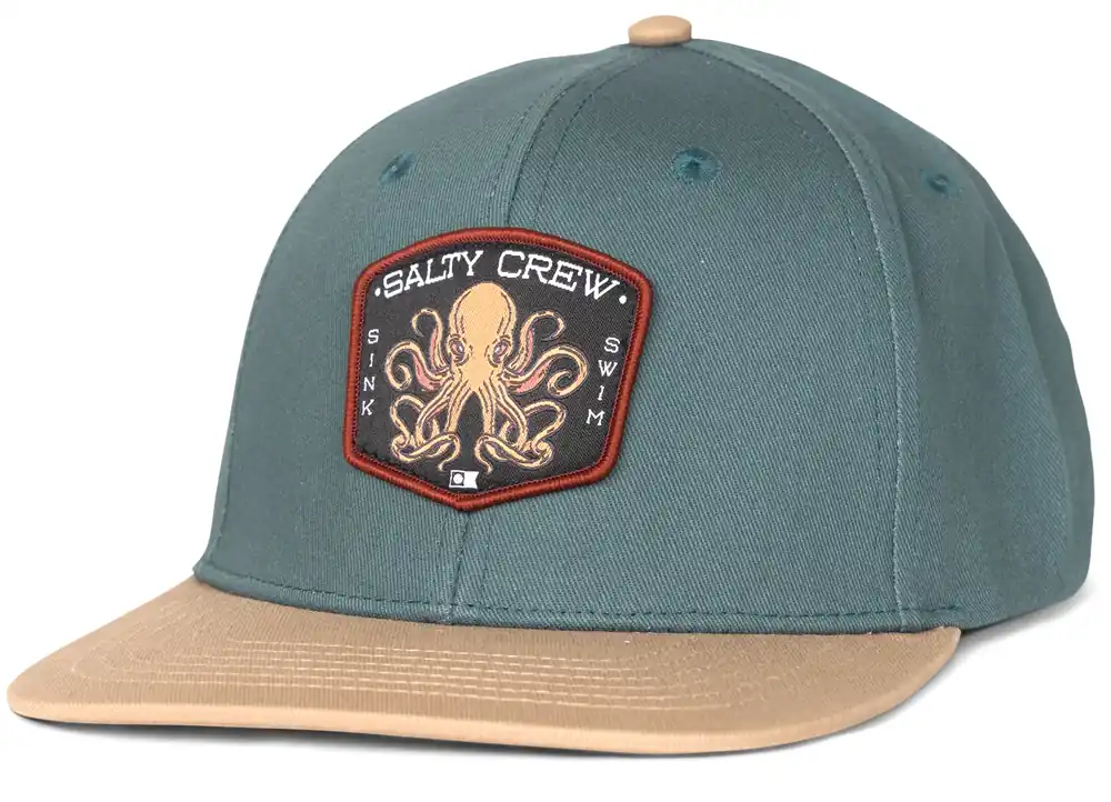 Salty Crew Tako Club Boys Snapback Cap hydro khaki-
