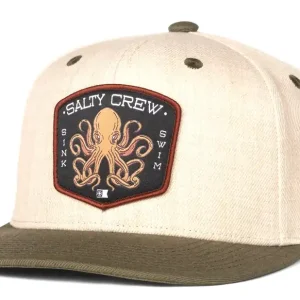 Salty Crew Tako Club Snapback Cap natural olive-