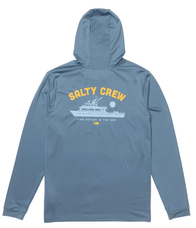 Salty Crew Overnight Hood Sun Protection Shirt pilot- S