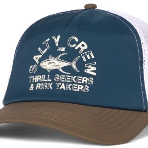 Salty Crew Stamped Trucker Cap Deep ocean brown-