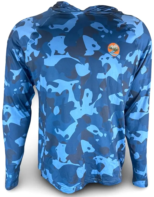 Backcountry Skinz Solarflexz UVPro Hoody Blue Surge Camo- S