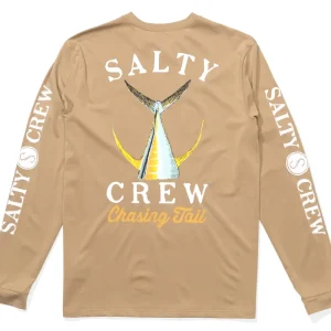Salty Crew Tailed  L/S Tech T-Shirt Rashguard Sun Protection khaki-                                                                                                                                                                                                                        S