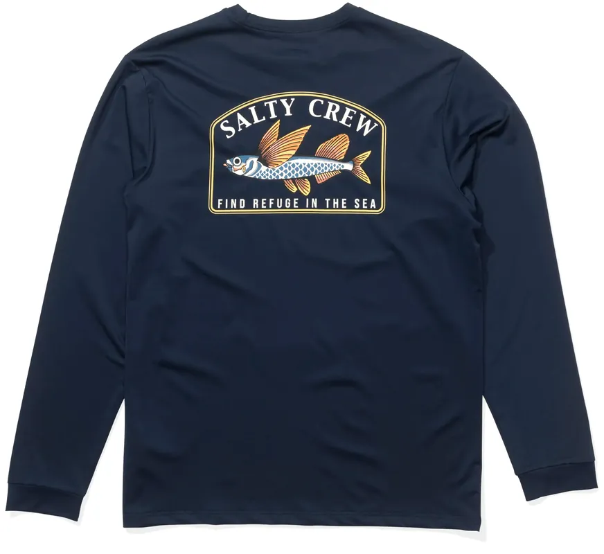 Salty Crew Fly Home LS Sun Protection Shirt navy- S