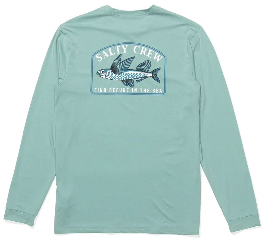 Salty Crew Fly Home LS Sun Protection Shirt seaside heather- S