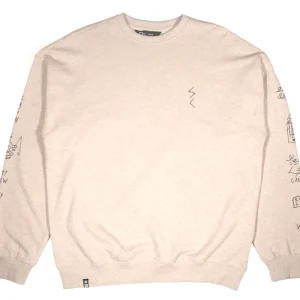 Salty Crew Reel LB Crewneck Fleece oatmeal heather- S