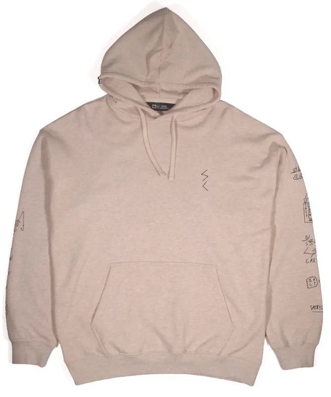 Salty Crew Reel LB Fleece Hoodie oatmeal heather- S
