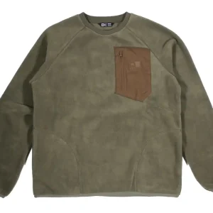 Salty Crew Reel Polar Crew Custom Fleece dusty olive- S