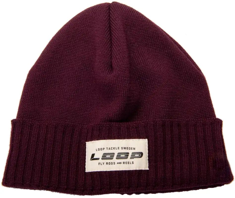 Loop Logo Beanie Aubergine-