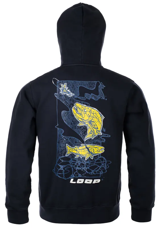 Loop Logo Hoodie Atlantic Salmon Navy- S