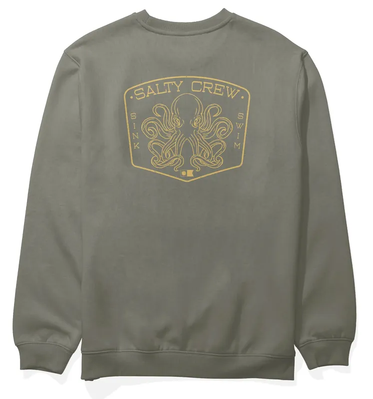 Salty Crew Tako Club Crew Fleece dusty olive- M