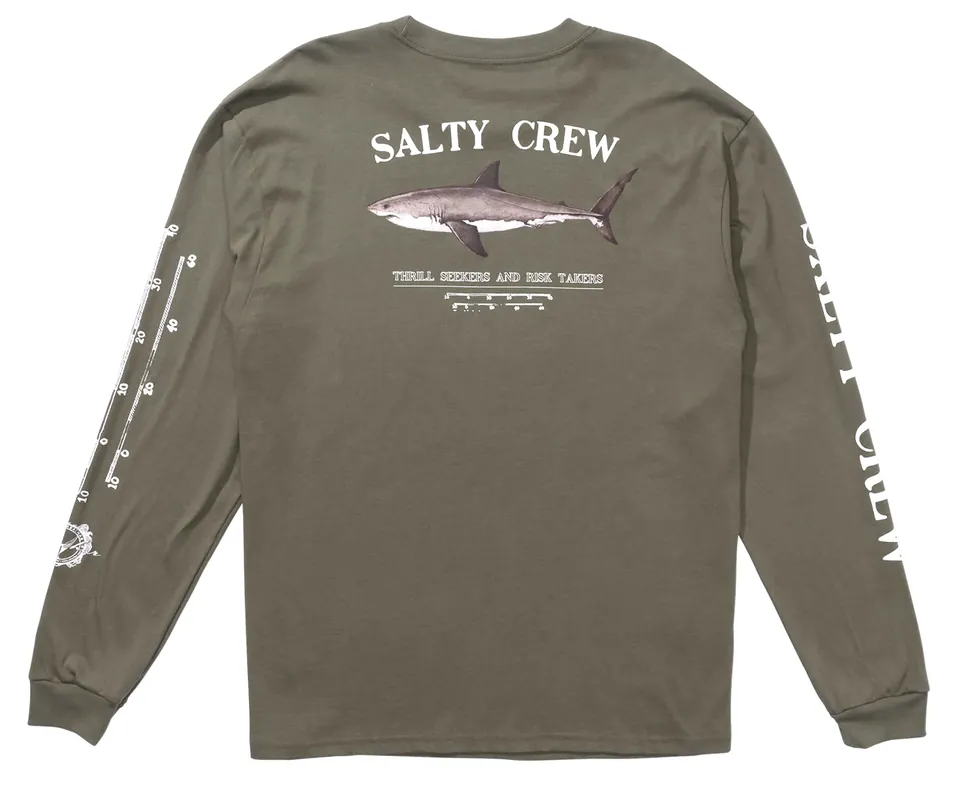 Salty Crew Bruce Lee L/S T-Shirt dusty olive- S