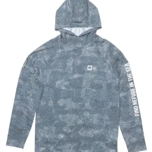 Salty Crew Mariner Hood Tech T-Shirt Sun Protection Shirt dark navy- S