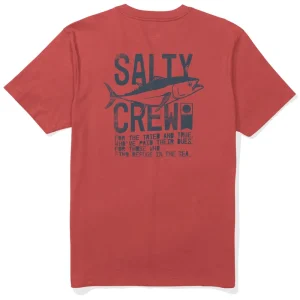 Salty Crew Tried And True SS T-Shirt washed red- S