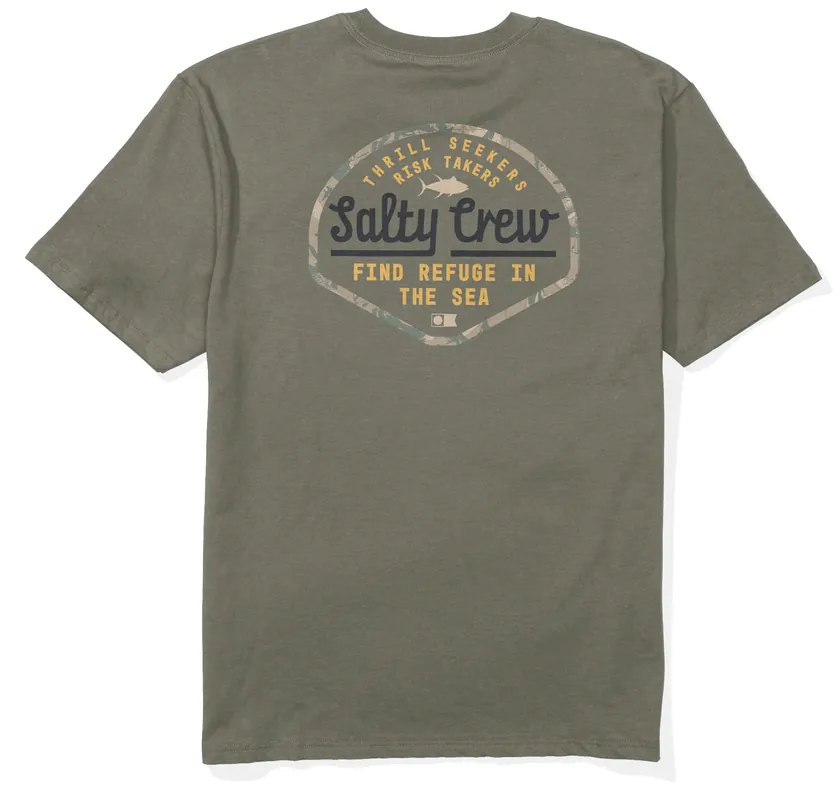 Salty Crew Border Fill Classic T-Shirt dusty olive- S