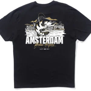 Salty Crew Amsterdam Urban Anglers SS T-Shirt black- S