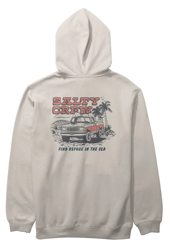 Salty Crew Truck Stop Fleece stone- S