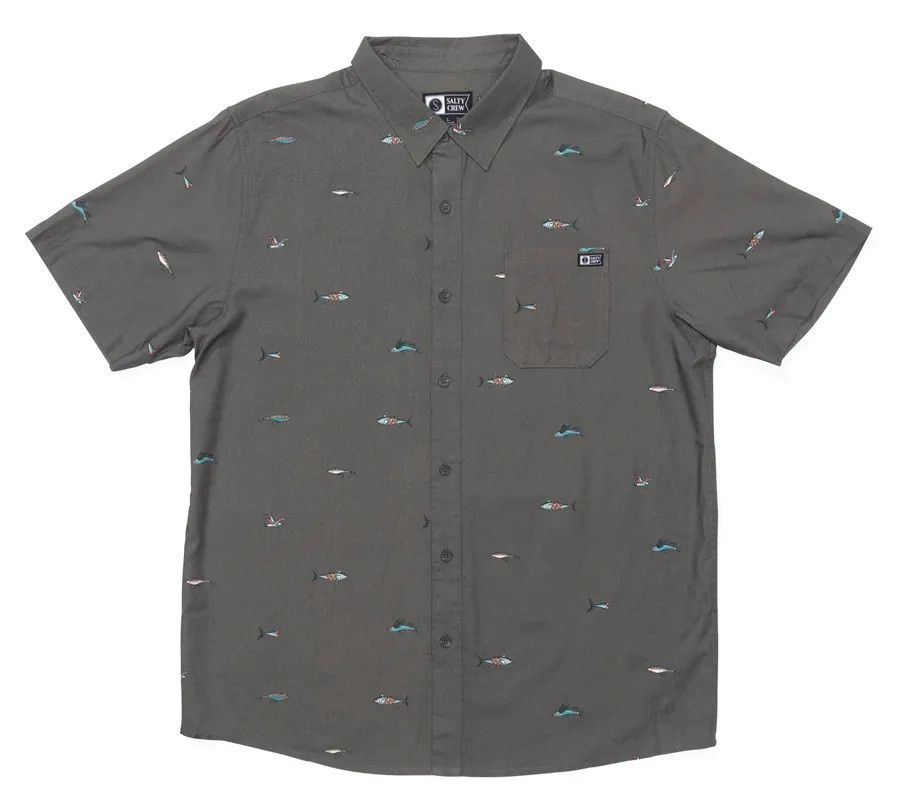 Salty Crew Crew SS Button Up Shirt charcoal- S
