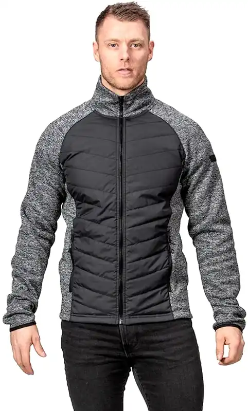 Halti Streams Hybrid Knit Layer Jacket Sleet Grey Melange- M