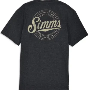 Simms Circle Lockup T-Shirt Charcoal Heather- S