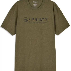 Simms Shroud Fill Logo T-Shirt Military Heather- S