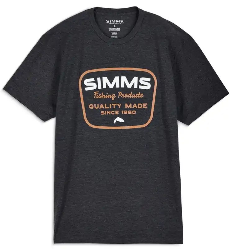 Simms Stamp Lock T-Shirt Charcoal Heather- S
