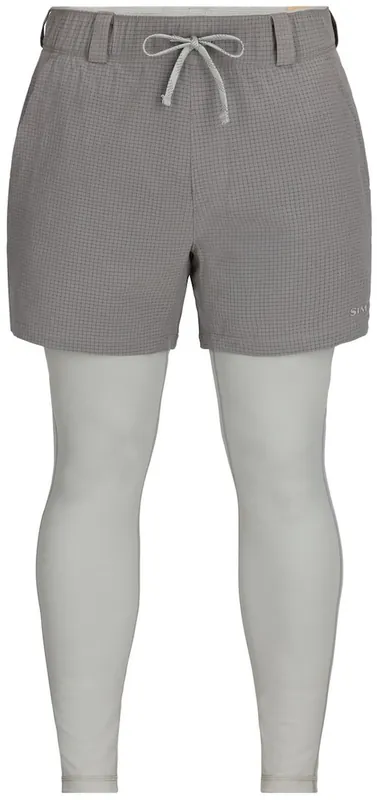 Simms Latitude BiComp Bottom Wetwading Shorts with integrated Tights UPF50 UV-Schutz Steel Cinder- S