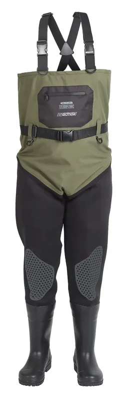 Garbolino Hydratek Hybrid Wathose 4,5 mm Neopren Oberteil atmungsaktiv Gummisohle- # 46/47 regular
