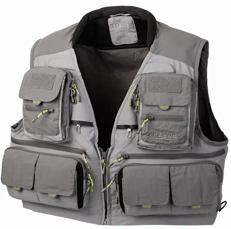 Traper Fliegenfischer Weste Montana cool grey- S