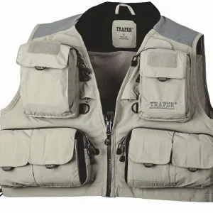 Traper Vest Dakota Fliegenfischerweste Grey- S