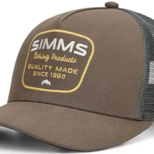 Simms Double Haul Trucker Loden Stamp Lockup-