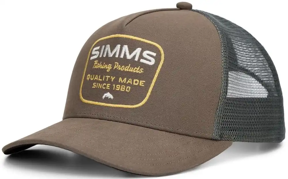 Simms Double Haul Trucker Loden Stamp Lockup-