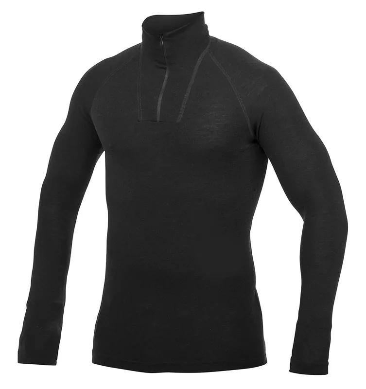 Woolpower Zip Turtleneck LITE Langarmshirt black- XL