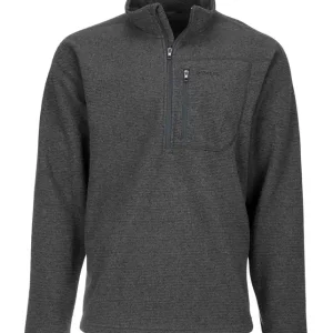Simms Rivershed Quarter Zip Pullover carbon-