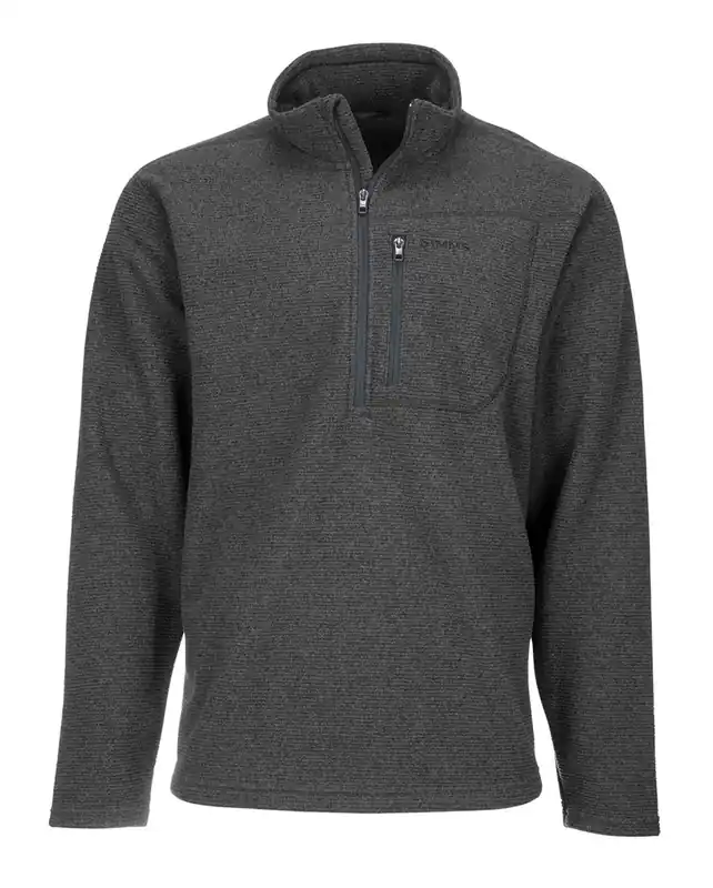 Simms Rivershed Quarter Zip Pullover carbon-
