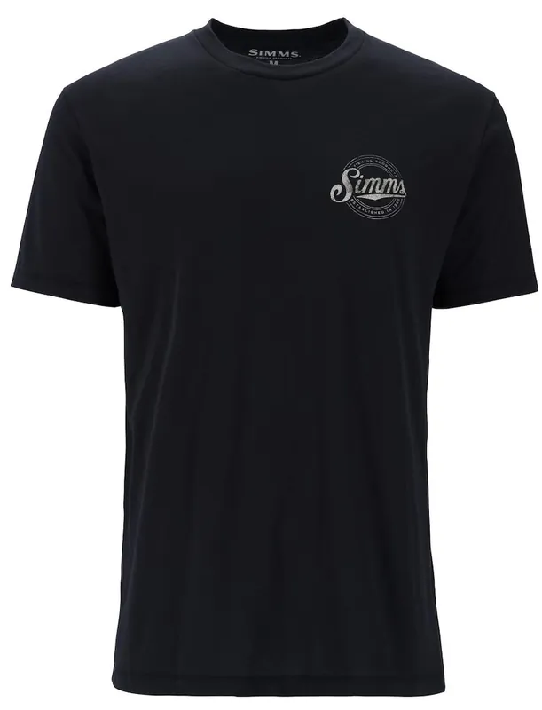 Simms Circle Lockup T-Shirt Black- S