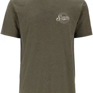Simms Circle Lockup T-Shirt Military Heather- S