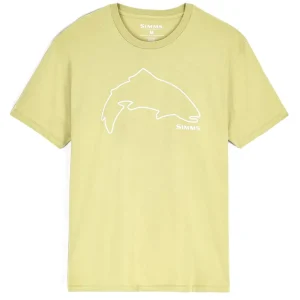 Simms Trout Outline T-Shirt Tent Green- S
