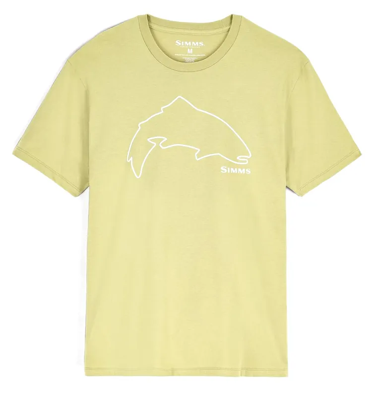 Simms Trout Outline T-Shirt Tent Green- S