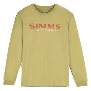 Simms Logo Shirt LS Tent Green-                                                                                                                                                                                                                        S
